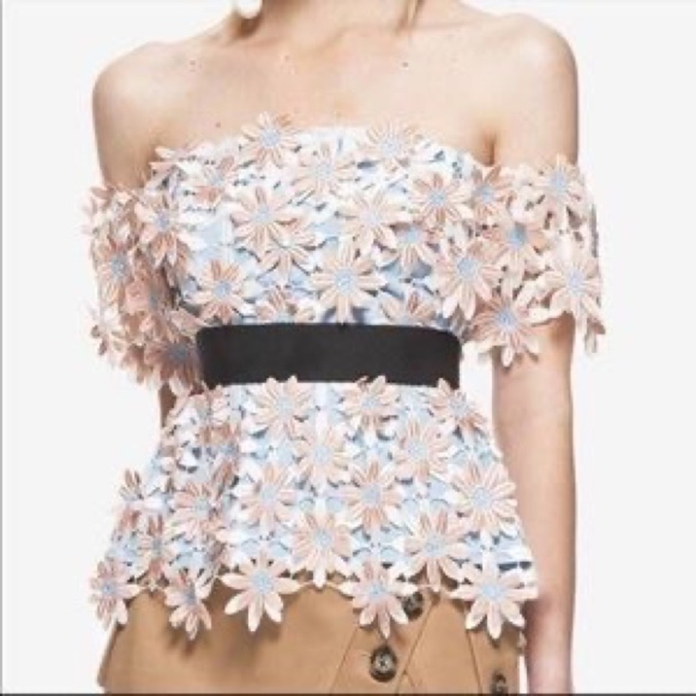 Self Portrait 3D Floral top